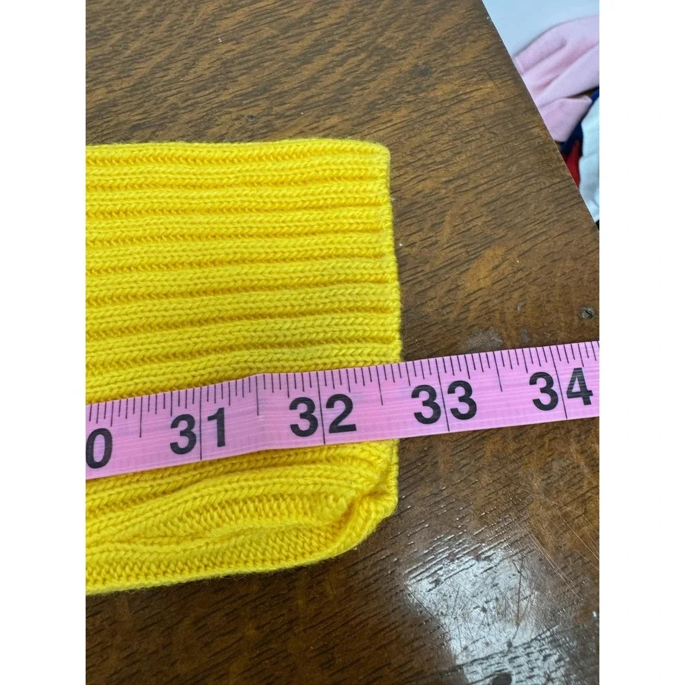 Coogi Sweater Mens Medium Yellow Cable Knit Crewneck Pullover Australia‎ 3D